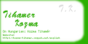 tihamer kozma business card