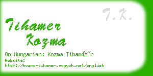 tihamer kozma business card